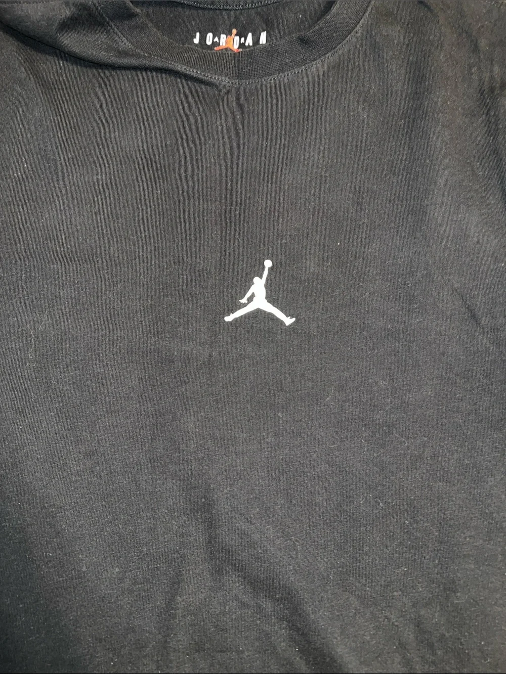 Jordan Black T-Shirt with White Jumpman Center Logo